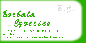 borbala czvetics business card